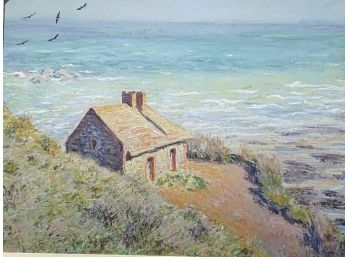 Claude Monet, Giclee On Canvas, The Customs Hut, Morning (262)