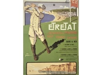 ALithograph After A Vintage Poster Titled Etretat, Golf, Tennis, Casino