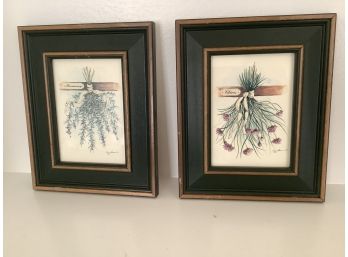 Set Of Matching Pictures/ Rosemary And Chives