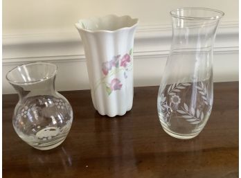 Trio Of Vases As Pictured