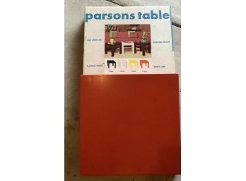 Vintage Parsons Table In Poppy (red) New In Box
