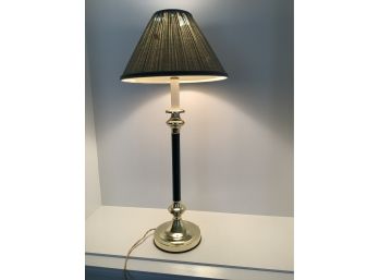 Green And Gold Tone 27 Inch Lamp