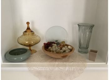 Home Decor As Pictured  Includes Bowl With Grapes