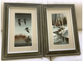 Pair Of Vintage Patchell Olson Professionally Framed And Matted  Prints