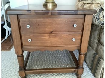 Antique Solid Wood End Table Frazier And Son Keene NH