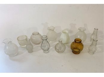 Large Group Of Small Glass Lamp Shades