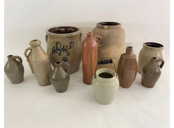 Group Of Antique Stoneware Bottles Including Roisdorfer