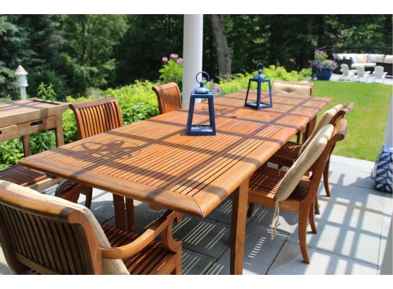 Smith And Hawken Teak Outdoor Table And Chairs