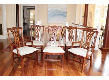 Set Of Six Thomasville Mahogany Coll  Chairs