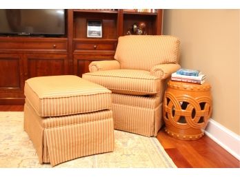 Essentials By Century Furniture Armchair And Ottoman