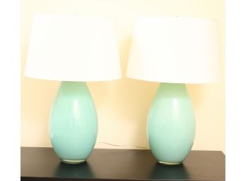 Pair Of Tanner Kenzie Bright Modern Lamps