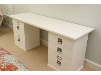Bedford 70' 5-Drawer Desk, Antique White