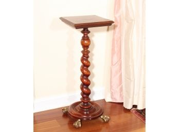 Twisted Pedestal Planter Stand With Claw And Ball Feet