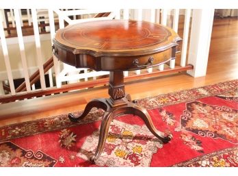 Weiman Heirloom Pedestal Table With Leather Inlay