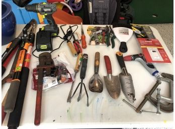 Assorted Hand, Gardening Tools And Home Items