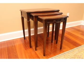 Set Of Three Wooden Nesting Table