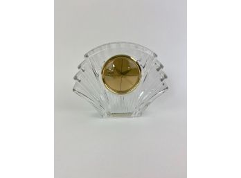 Mikasa Art Deco Crystal Clock