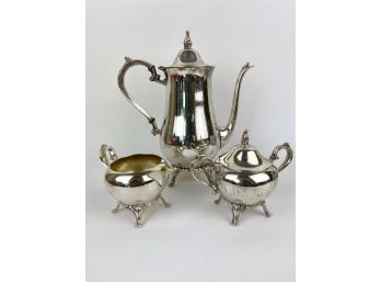 Silver Toned Metal Tea Set