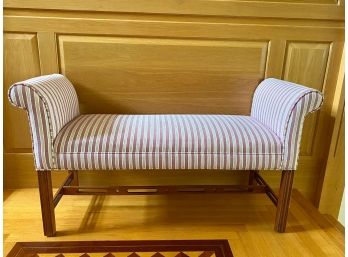 Upholstered Striped Bench