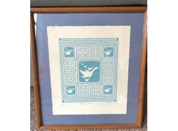 Mary Rutherford Quilt Pattern 'Flying Geese' Embossed Print