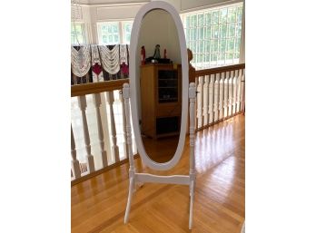 White Painted Cheval Mirror