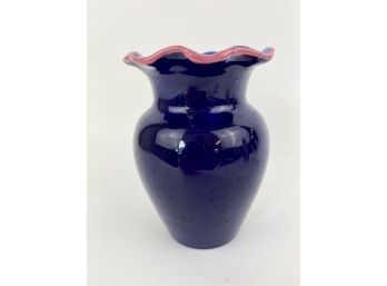 Hand Made Blue Pottery Vase