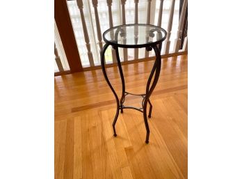 Wrought Metal Glass Top Table