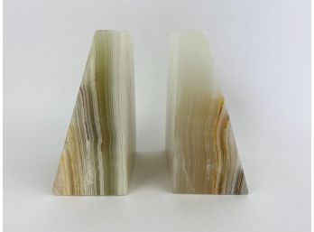 Carved Mineral Bookends