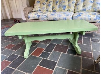 Vintage Green Painted Trestle Table