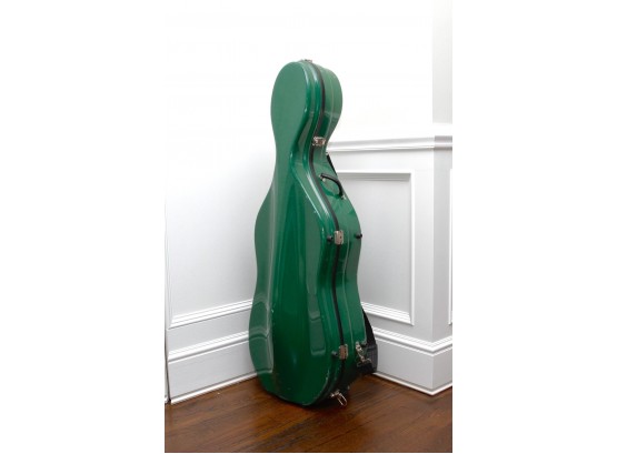 Bobelock 2000 Green Fiberglass 3/4 Cello Case W Tan  Velour Interior