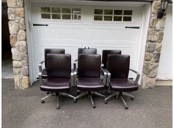 HBF Cadre Series Mid Back Swivel Chair Designed By Kevin Stark - Set Of 6 Retail Price $12,750 ( $2,125 Each )
