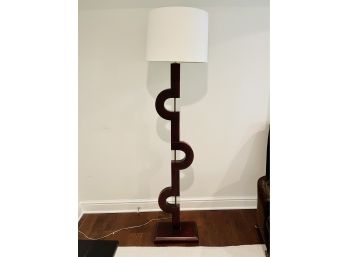 71- Inch Tall Vintage Sculptural Wooden Floor Lamp
