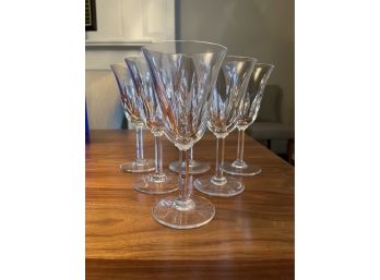 St Louis Cerdagne Pattern Water Goblets - Set Of 6