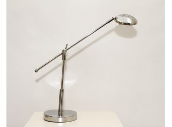 Nickel Desk Lamp W Adjustable Arm