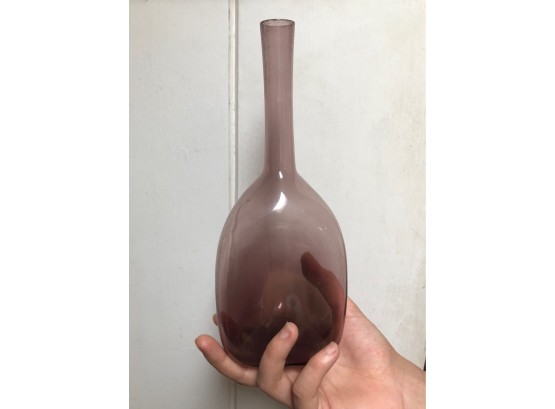 Modernist Pinched Glass Vase - Made In Sweden