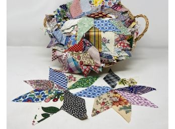 Large Collection Of Dozens Of Vintage Quilting Stars