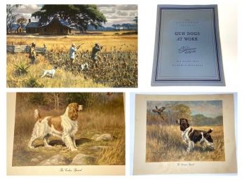 'Gun Dogs At Work' - Three Prints From The Folio By Edgar Megargee