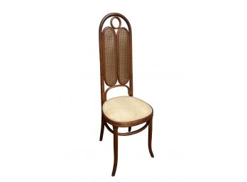 Antique Vienna Secession Bentwood Chair With Caned Back By Fischel - With Original Label