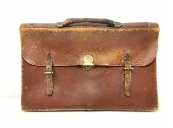 Vintage British Leather Briefcase