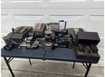 Group Of Antique Check Writer, Counter, Slicer And Others