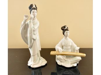Geisha Girl Figures Playing Instruments