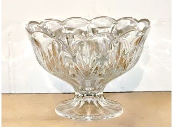 Lovely Leaded Glass Pedestal Bowl
