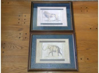 Framed Safari Animal Prints (2)