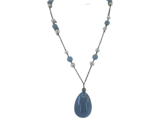 Pearl & Chalcedony Necklace