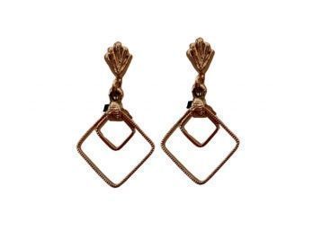 Vintage Geometric Clip Earrings
