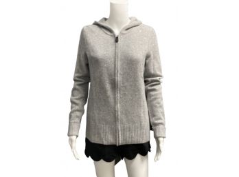 Cashmere By Bloomingdales Zip Front Sweater, Size L