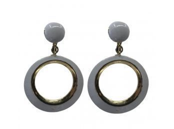 Trifari Dangle Circle Earrings
