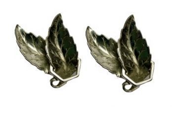Coro Leaf Clip Earrings
