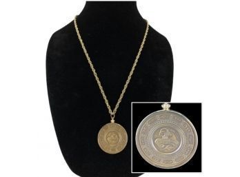 Capricorn Astrological Dual-Sided Pendant Necklace