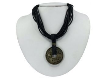 Chinese 'Lucky' Coin Multi-Layer Cord Necklace